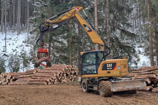 Mobilbagger Cat 315 F mit Woody WH52 Z